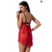 Прозрачный пеньюар с открытой грудью CHERRY CHEMISE red XXL/XXXL, трусики