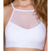 Спортивный топ с прозрачной вставкой Passion PS006 TOP white, размер L
