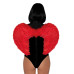 Крылья дьяволицы Leg Avenue devil wings Red, настоящие перья