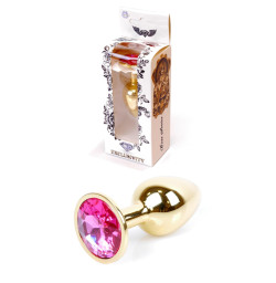 Анальная пробка Boss Series - Jewellery Gold PLUG Pink S
