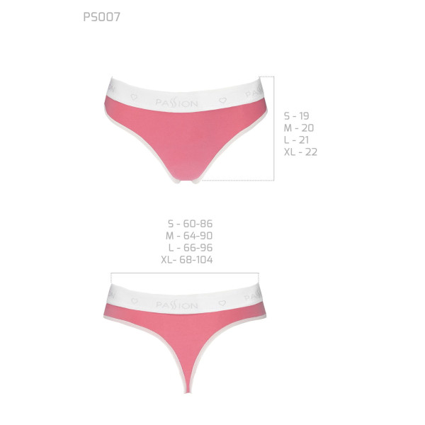 Спортивные трусики-стринги Passion PS007 PANTIES pink, размер XL