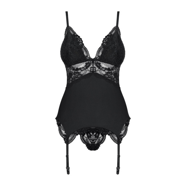 Корсет со стрингами Obsessive 810-COR-1 (S/M)