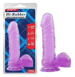 Фаллоимитатор CHISA HI-RUBBER - 7.7 Inch Dildo, Purple