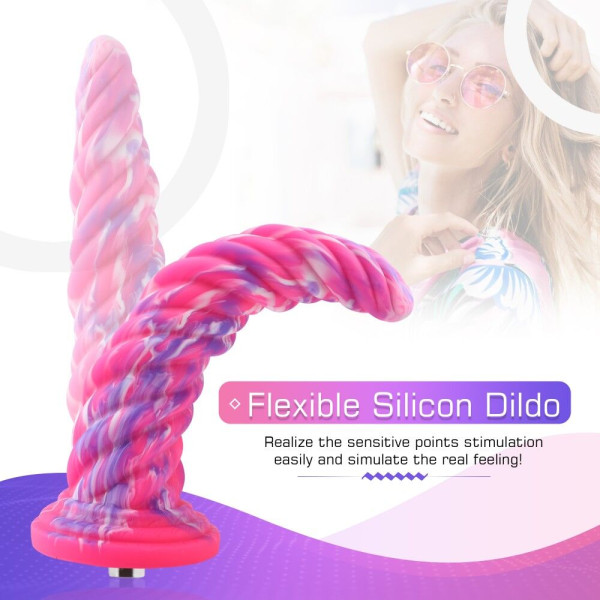 Фантазийный фаллоимитатор 10.12? для секс-машин Hismith Silicone Dildo rose Monster Series