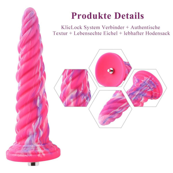 Фантазийный фаллоимитатор 10.12? для секс-машин Hismith Silicone Dildo rose Monster Series