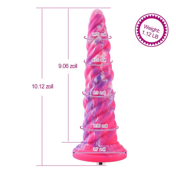 Фантазийный фаллоимитатор 10.12? для секс-машин Hismith Silicone Dildo rose Monster Series