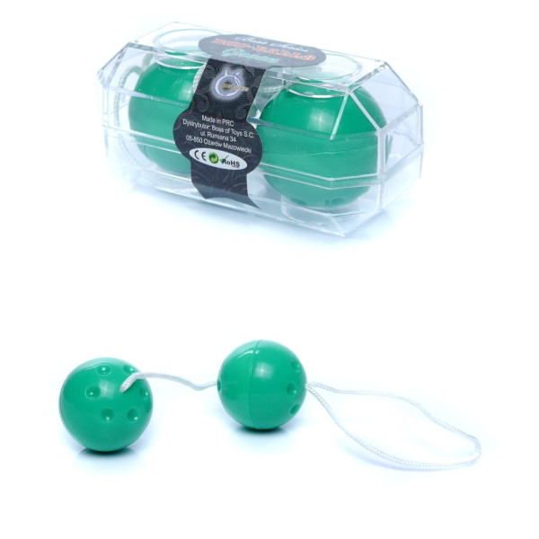 Вагинальные шарики Duo balls Green, 21 см