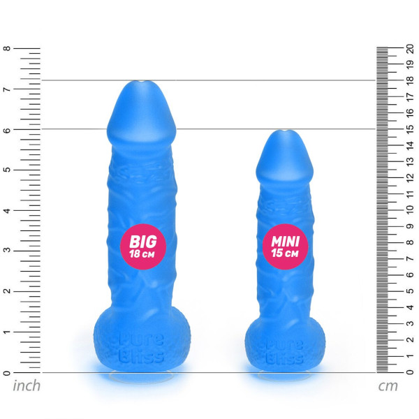 Крафтовое мыло-член с присоской Pure Bliss MINI Dark Blue, натуральное