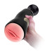 Мастурбатор с двумя входами на присоске FOX Vibrating Masturbation Cup Black