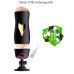 Мастурбатор с двумя входами на присоске FOX Vibrating Masturbation Cup Black