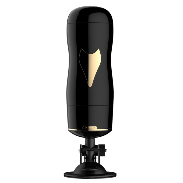 Мастурбатор с двумя входами на присоске FOX Vibrating Masturbation Cup Black