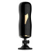 Мастурбатор с двумя входами на присоске FOX Vibrating Masturbation Cup Black