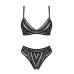 Комплект белья Obsessive Natilya 2-pcs set M/L, black, бюстгальтер, трусики