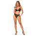 Комплект белья Obsessive Natilya 2-pcs set M/L, black, бюстгальтер, трусики