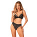 Комплект белья Obsessive Natilya 2-pcs set M/L, black, бюстгальтер, трусики