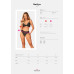 Комплект белья Obsessive Natilya 2-pcs set M/L, black, бюстгальтер, трусики