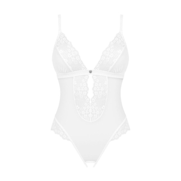 Эротическое полупрозрачное боди Obsessive Heavenlly crotchless teddy XL/2XL, с доступом