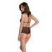 Сетчатое боди с кружевным лифом Passion DELIENA BODY L/XL black