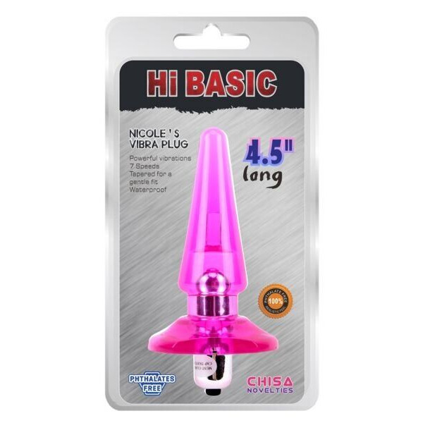 Анальный плаг с вибрацией NICOLES Vibra Plug - Pink