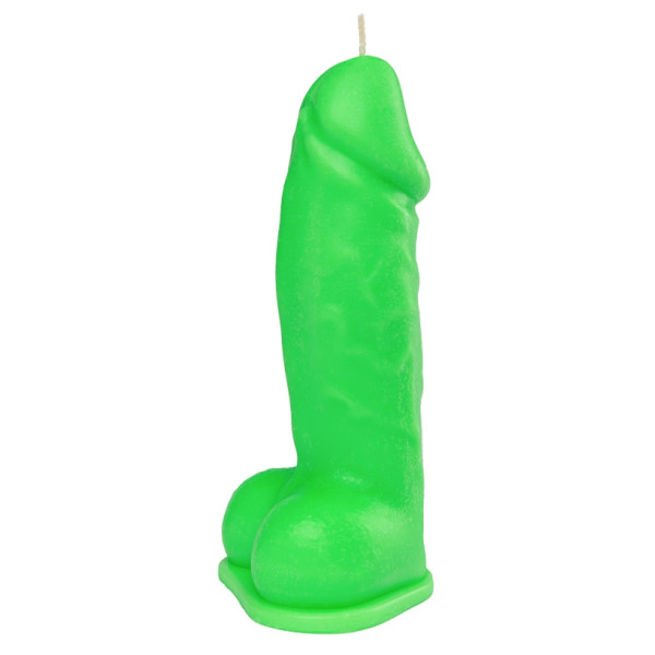 Свеча LOVE FLAME - Dildo L Green Fluor