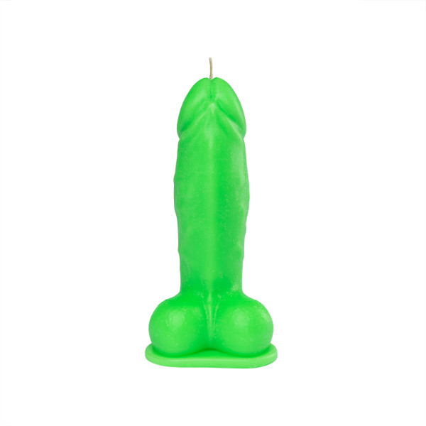 Свеча LOVE FLAME - Dildo L Green Fluor
