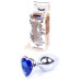 Анальная пробка Boss Series - Jewellery Silver Heart PLUG Dark Blue S