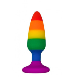 Анальная пробка Wooomy Hiperloo Silicone Rainbow Plug M