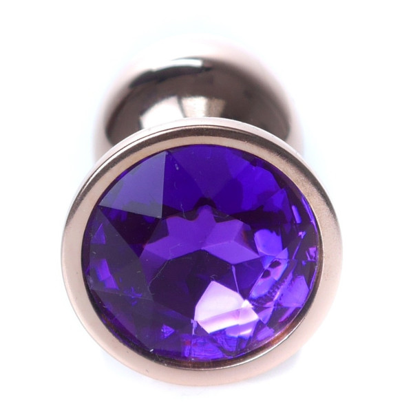 Анальная пробка Boss Series - Jewellery Red Gold PLUG Purple S