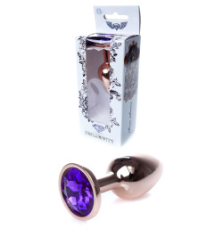 Анальная пробка Boss Series - Jewellery Red Gold PLUG Purple S
