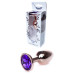 Анальная пробка Boss Series - Jewellery Red Gold PLUG Purple S