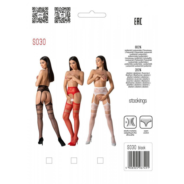 Эротические колготки-бодистокинг Passion S030 red