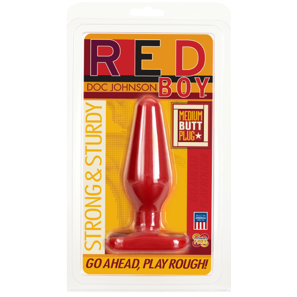 Анальная пробка Doc Johnson Red Boy - Medium