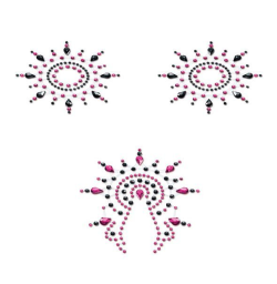 Пэстис из кристаллов Petits Joujoux Gloria set of 3 - Black/Pink