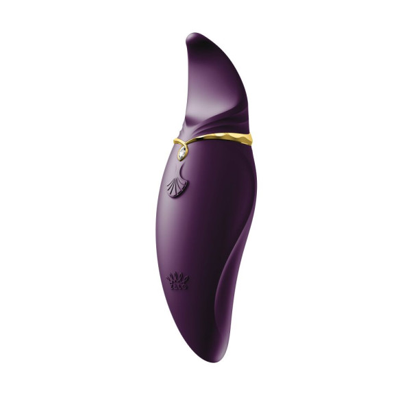 Вибратор 2в1 с язычком Zalo ? Hero Twilight Purple, кристалл Swarovski