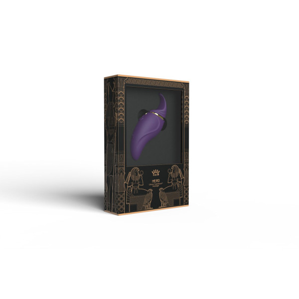 Вибратор 2в1 с язычком Zalo ? Hero Twilight Purple, кристалл Swarovski