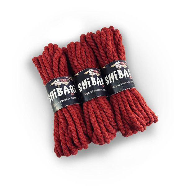 Хлопковая веревка для Шибари Feral Feelings Shibari Rope, красная, 8 м