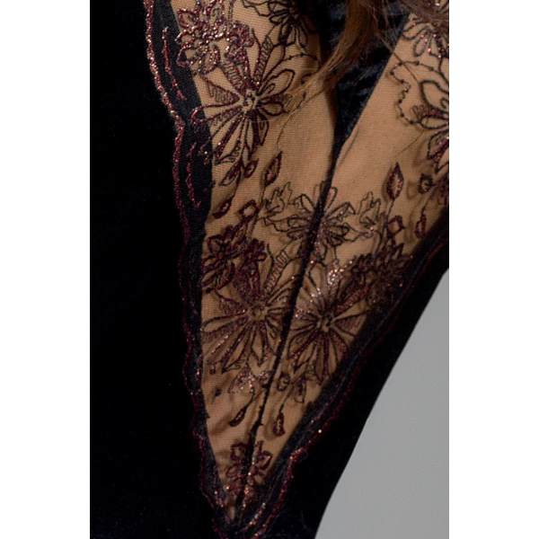 Пеньюар BRIDA PEIGNOIR black S/M, трусики