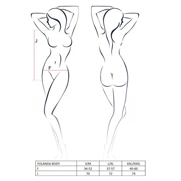 Боди монокини с длинным рукавом и закрытым плечом YOLANDA BODY black XXL/XXXL