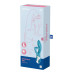 Вибратор кролик с тройным отростком Satisfyer Embrace me Turquoise, 2 мотора, 22 см
