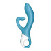 Вибратор кролик с тройным отростком Satisfyer Embrace me Turquoise, 2 мотора, 22 см