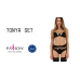 Комплект белья TONYA SET black XXL/XXXL: трусики, лиф, пояс для чулок