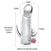 Удлиняющая рельефная насадка с шипами Penis Sleeve с вибрацией