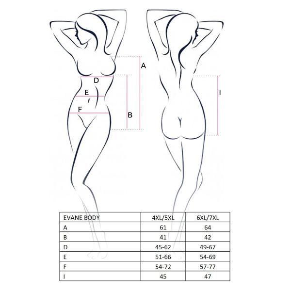 Боди EVANE BODY black 4XL/5XL
