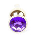 Анальная пробка Boss Series - Jewellery Gold BUTT PLUG Purple