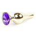 Анальная пробка Boss Series - Jewellery Gold BUTT PLUG Purple