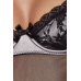 Прозрачная сорочка с чашечками VELA CHEMISE black XXL/XXXL, трусики