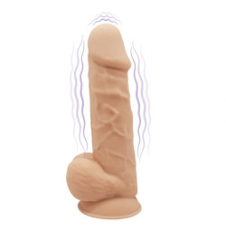 Фаллоимитатор с вибрацией SilexD Norman Vibro Flesh (MODEL 1 размер 8,5in), двухслойный, диаметр 5см
