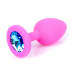 Силиконовая анальная пробка Boss Series - Jewellery Pink Silicon PLUG Medium Light Blue M