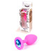 Силиконовая анальная пробка Boss Series - Jewellery Pink Silicon PLUG Medium Light Blue M