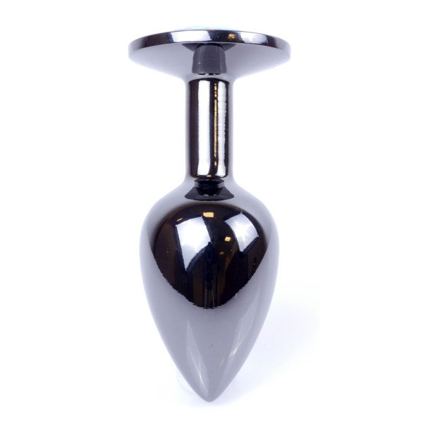 Анальная пробка Boss Series - Jewellery Dark Silver PLUG Black S